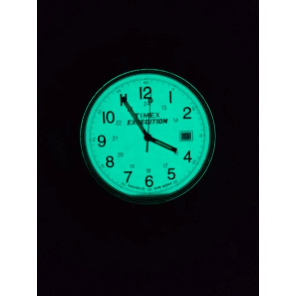 Timex Expedition Camper Mens Watch Indiglo Date Brown Strap Dial New Battery